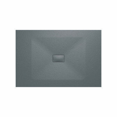 Rinse Bathrooms Smc Slate Effect Shower Enclosure Tray 1500X1000mm Rectangular Wetroom Shower Base Anthracite from B&Q