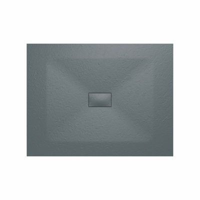 Rinse Bathrooms Smc Slate Effect Shower Enclosure Tray 1300X1000mm Rectangular Wetroom Shower Base Anthracite from B&Q