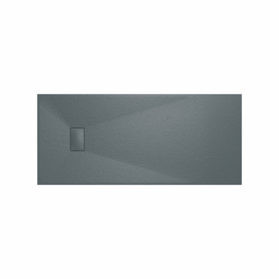 Rinse Bathrooms Smc Slate Effect Shower Enclosure Tray 1800X800mm Rectangular Wetroom Shower Base Anthracite from B&Q