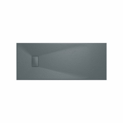 Rinse Bathrooms Smc Slate Effect Shower Enclosure Tray 1700X700mm Rectangular Wetroom Shower Base Anthracite from B&Q