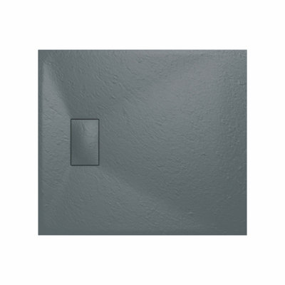 Rinse Bathrooms Smc Slate Effect Shower Enclosure Tray 900X800mm Rectangular Wetroom Shower Base Anthracite from B&Q