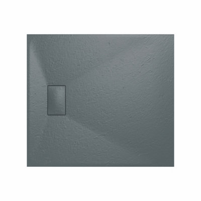 Rinse Bathrooms Smc Slate Effect Shower Enclosure Tray 1000X900mm Rectangular Wetroom Shower Base Anthracite from B&Q