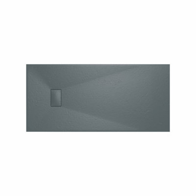 Rinse Bathrooms Smc Slate Effect Shower Enclosure Tray 1700X800mm Rectangular Wetroom Shower Base Anthracite from B&Q