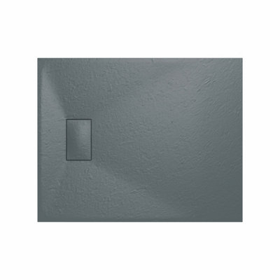 Rinse Bathrooms Smc Slate Effect Shower Enclosure Tray 1000X800mm Rectangular Wetroom Shower Base Anthracite