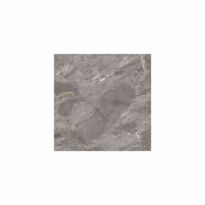 GoodHome Zerlina Grey Matt Stone Effect Textured Porcelain Indoor Wall & Floor TilePack Of 3(L)600mm (W)600mm