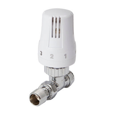 Flomasta Polished Straight Radiator Valve (Dia)15mm X ½" from B&Q