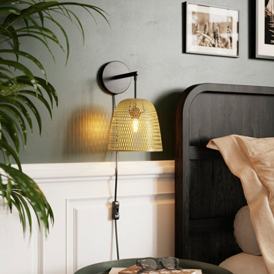 GoodHome Calume Natural Wired Led Wall Light from B&Q