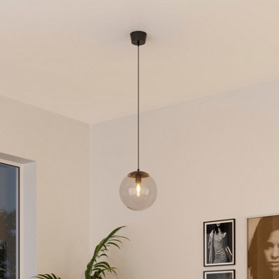 GoodHome Dacite Ball Matt Black Pendant Ceiling Light(Dia)280mm from B&Q