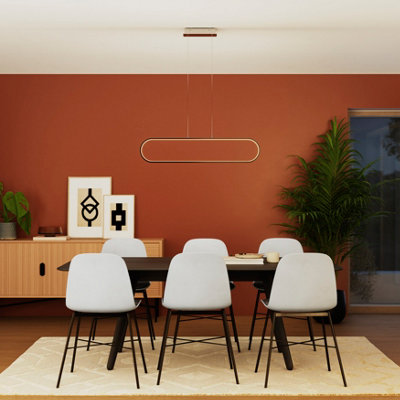 B&Q -  Papua Satin Silver Effect Led Pendant Ceiling Light(Dia)100mm