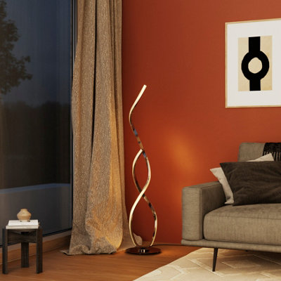 GoodHome Darien Chrome Effect Led Floor Lamp from B&Q