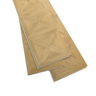 GoodHome Staccato Patterned Gloss Natural Oak Effect Laminate Flooring Sample from B&Q
