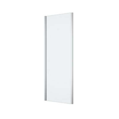 GoodHome Ledava Framed Chrome Effect Clear Fixed Corner Side Panel (H)195Cm (W)70Cm from B&Q