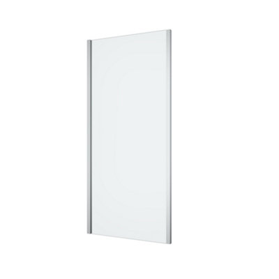GoodHome Ledava Framed Chrome Effect Clear Fixed Corner Side Panel (H)195Cm (W)90Cm from B&Q