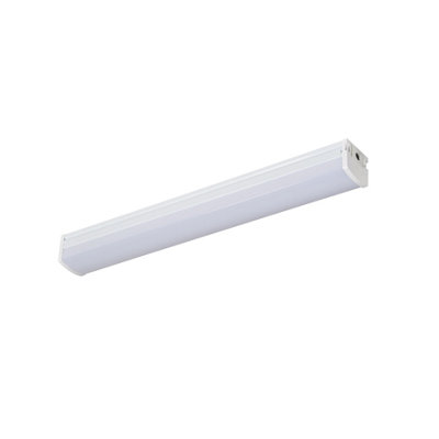 GoodHome Hovell Neutral White Integrated Led Batten 18W 2160Lm (L)0.6M from B&Q