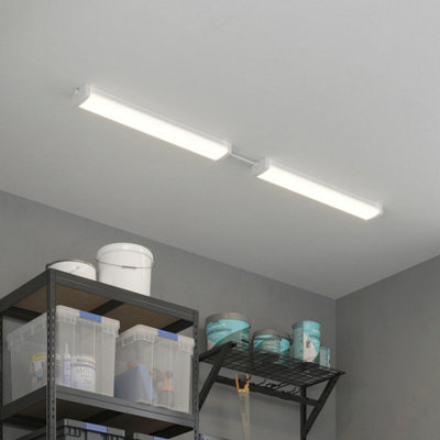 GoodHome Gallius Neutral White Integrated Led Batten 31W 3450Lm (L)0.9M from B&Q