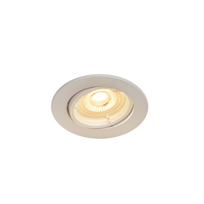 B&Q -  Salk White Adjustable Led Warm White Downlight 4.8W Ip20