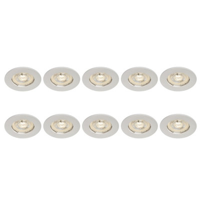  - White Non-Adjustable Led Neutral White Downlight 3.1W Ip20Pack Of 10