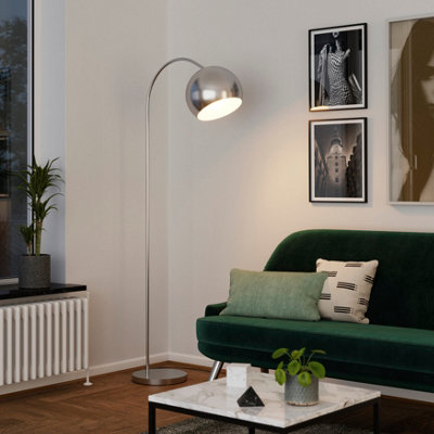GoodHome Kotenay Chrome Effect Led Floor Lamp from B&Q