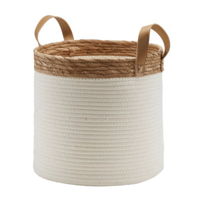 GoodHome Mixxit Natural Cotton Foldable Storage Basket (H)36Cm (W)30Cm (D)30Cm from B&Q
