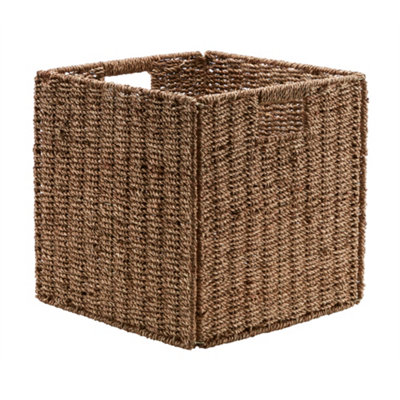 GoodHome Mixxit Natural Seagrass Foldable Storage Basket (H)30Cm (W)30Cm (D)30Cm from B&Q