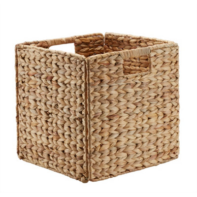 GoodHome Mixxit Natural Seagrass & Water Hyacinth Foldable Storage Basket (H)30Cm (W)30Cm (D)30Cm from B&Q
