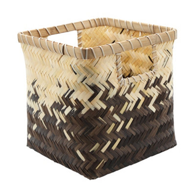 GoodHome Mixxit Ombre Natural Foldable Storage Basket (H)30Cm (W)30Cm (D)30Cm from B&Q