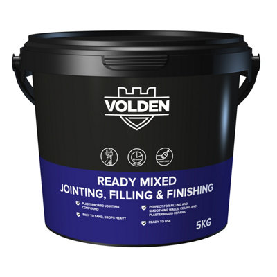 Volden Ready Mixed Plasterboard JointingFilling & Finishing Compound 5Kg 3L Tub from B&Q
