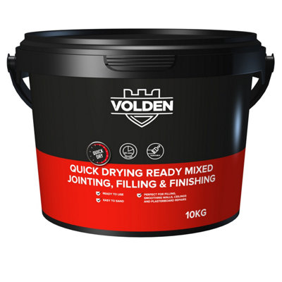 Volden Ready Mixed Quick Dry Plasterboard JointingFilling & Finishing Compound 10Kg 6L Tub from B&Q