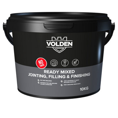 Volden Ready Mixed Plasterboard JointingFilling & Finishing Compound 10Kg 6.5L Tub from B&Q