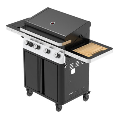 Goodhome Attaia 4 Burner Gas Bbq Black