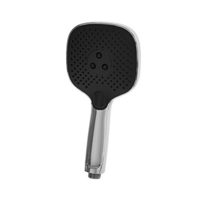 GoodHome Kentia Chrome Effect 3-Spray Pattern Handset Shower Head244.2mm from B&Q
