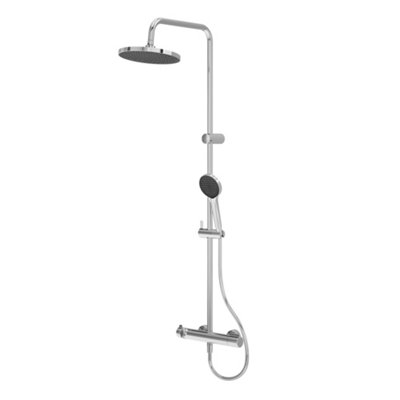 GoodHome Maza Chrome Effect Thermostatic Mixer Multi Head Shower With 2 Heads & 1.5M Hose Length from B&Q