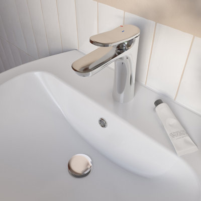 GoodHome Kentia M Chrome Effect Basin Mixer Tap from B&Q
