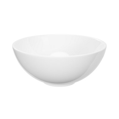 GoodHome Tasi Gloss White Round Counter Top Basin (W)37.5Cm from B&Q