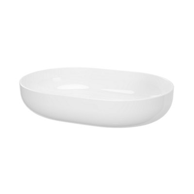 GoodHome Cavally Gloss White Oblong Counter Top Basin (W)50Cm from B&Q