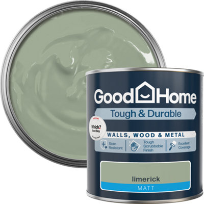 B&Q -  Tough & Durable Limerick Matt Multi-Surface Paint1L