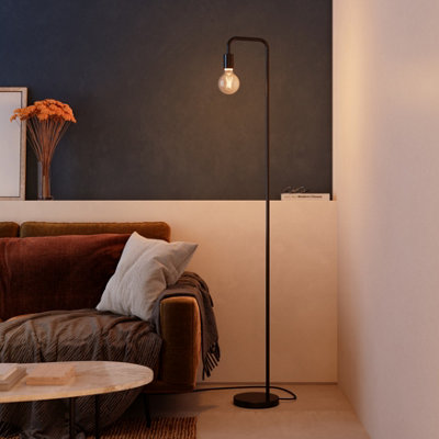 GoodHome Ghlin Matt Black Floor Lamp from B&Q