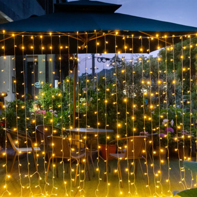 Appam Solar-Powered Warm White 300 Integrated Led Outdoor String Lights from B&Q