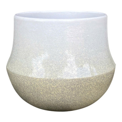 Verve Bell Cream Clay Plant Pot (Dia) 20Cm(H)16Cm from B&Q