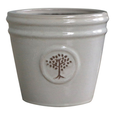 Verve Moon Beam Ceramic Plant Pot (Dia) 20Cm(H)18Cm3L from B&Q