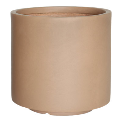 Verve Brown Fibreclay Plant Pot (Dia) 26Cm(H)26Cm from B&Q