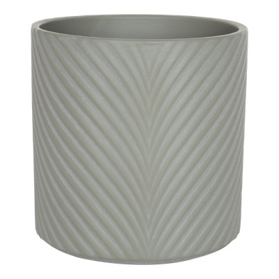 Verve Green Wave Ceramic Plant Pot (Dia) 13Cm(H)13Cm from B&Q