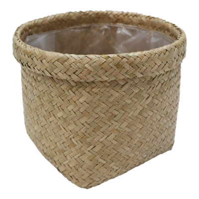 Verve Natural Woven Seagrass Plant Pot (Dia) 24Cm(H)20Cm from B&Q