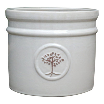 Verve Painted Moon Beam Ceramic Plant Pot (Dia) 30Cm(H)26Cm from B&Q