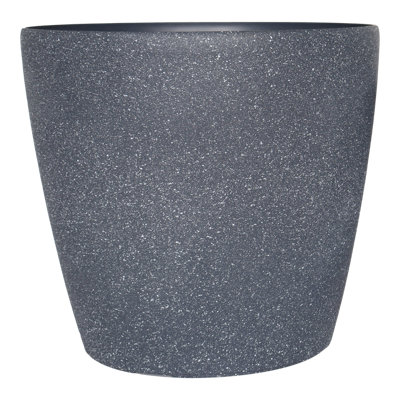 Verve Black Stone Effect Recycled Plastic Plant Pot (Dia) 43Cm(H)40Cm from B&Q