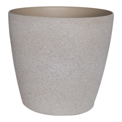 Verve Beige Stone Effect Recycled Plastic Plant Pot (Dia) 35Cm(H)33Cm from B&Q