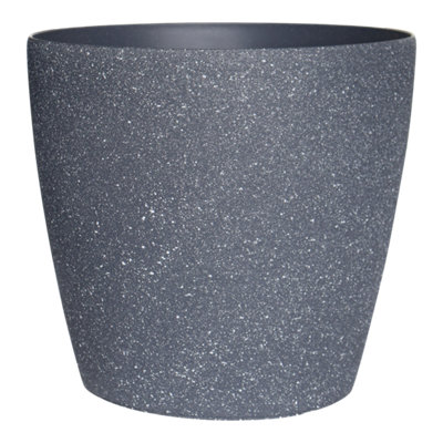 Verve Black Stone Effect Recycled Plastic Plant Pot (Dia) 35Cm(H)33Cm from B&Q