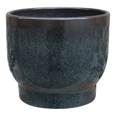 Verve Zen Black Clay Plant Pot (Dia) 16.5Cm(H)13.5Cm from B&Q