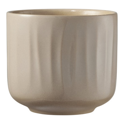 Verve Bagua Cream Ceramic Plant Pot (Dia) 16Cm(H)14Cm from B&Q