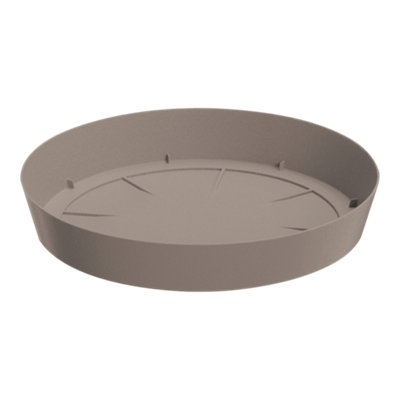 Verve Matt Chocolate Plastic Plant Pot (Dia) 18Cm(H)4.9Cm from B&Q